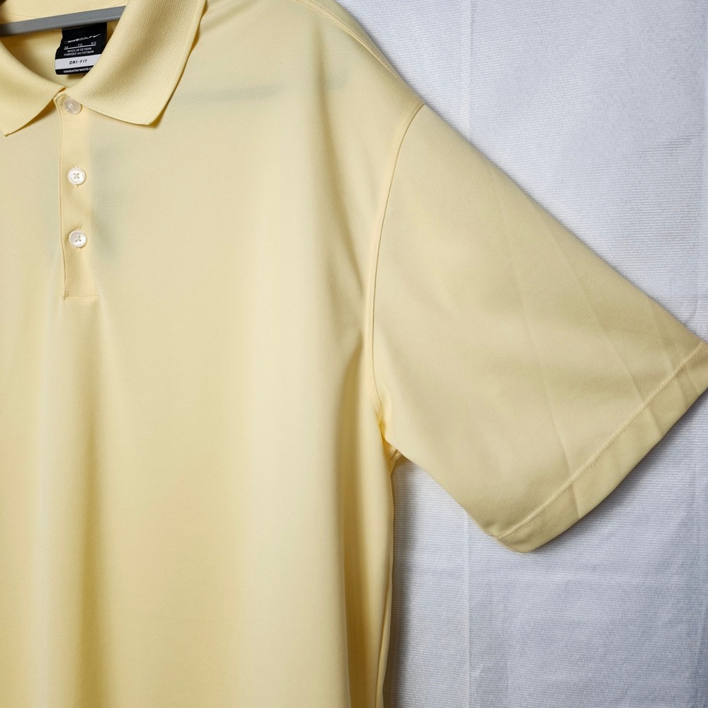 NIKE‎ GOLF DRI-FIT YELLOW POLO MENS XL OHIO VALLEY FLOORING NWT - Picture 4 of 10